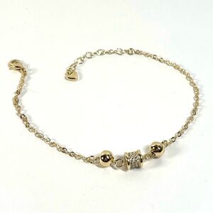 Dainty 18k yellow gold-plated chain bracelet